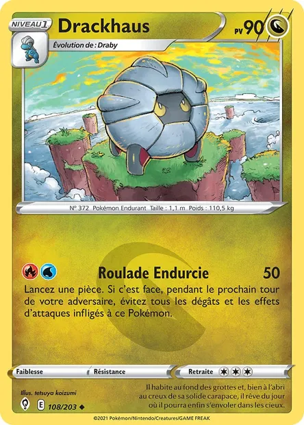 Drackhaus, carte Pokémon EVS 108 — extension Évolution Céleste