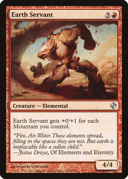 Earth Servant, Magic card DDI 60 — Duel Decks: Venser vs. Koth set