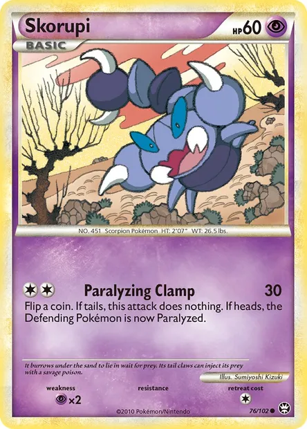 Skorupi, Pokémon card TM 76 — Triumphant set