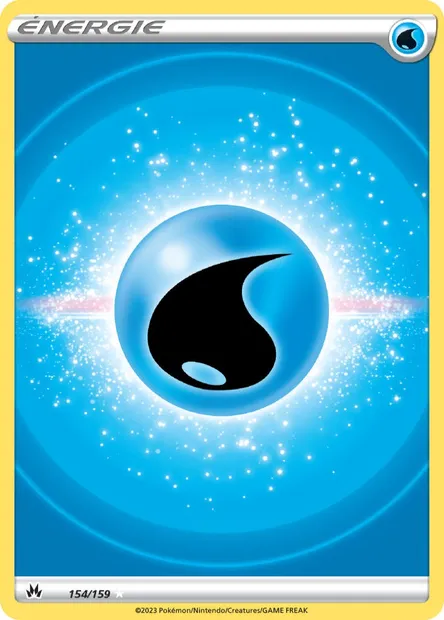 Énergie Eau, carte Pokémon CRZ 154 — extension Zénith Suprême