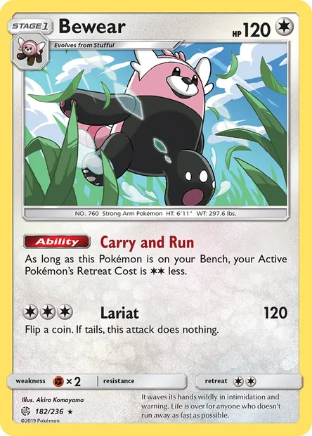 Bewear, Pokémon card CEC 182 — Cosmic Eclipse set