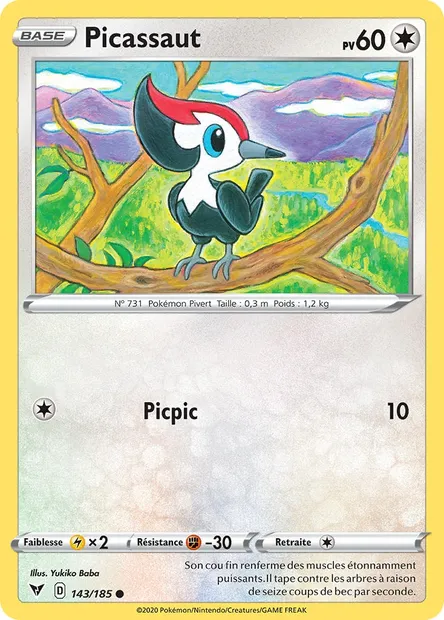 Picassaut, carte Pokémon VIV 143 — extension Voltage Éclatant