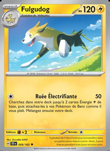 Fulgudog, carte Pokémon TEF 059 — extension Forces Temporelles