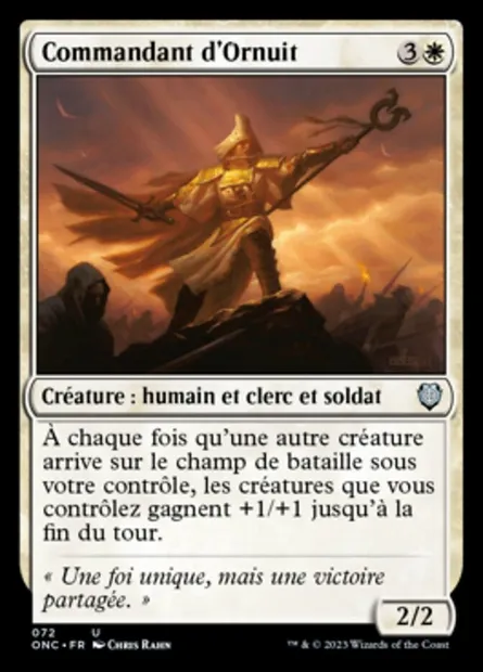 Commandant d'Ornuit, carte Magic ONC 72 — extension Phyrexia: All Will Be One Commander