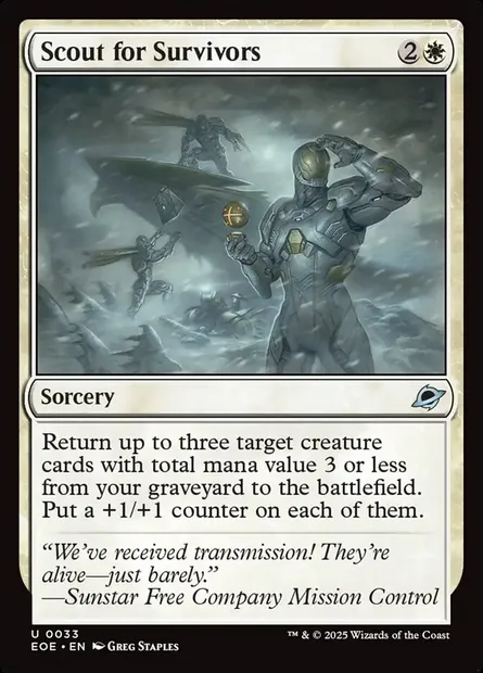 Scout for Survivors, Magic card EOE 33 — Edge of Eternities set