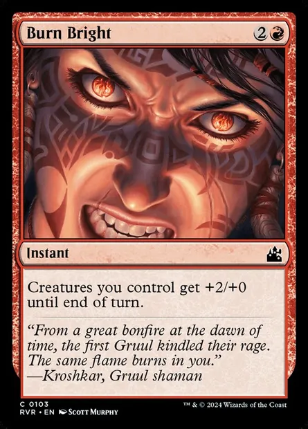 Burn Bright, Magic card RVR 103 — Ravnica Remastered set