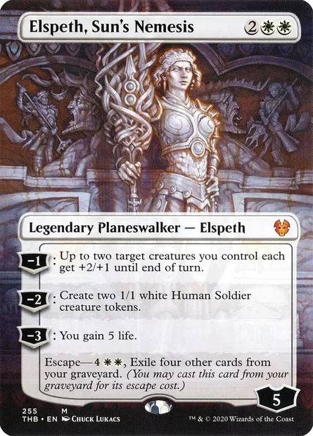 Elspeth, Sun's Nemesis, Magic card THB 255 — Theros Beyond Death set