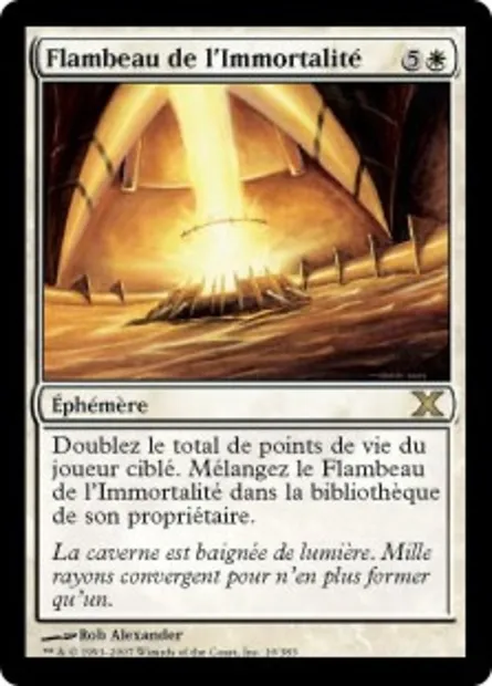 Flambeau de l'Immortalité, carte Magic 10E 10 — extension Dixième édition
