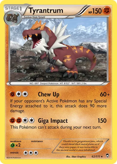 Tyrantrum, Pokémon card FFI 62 — Furious Fists set