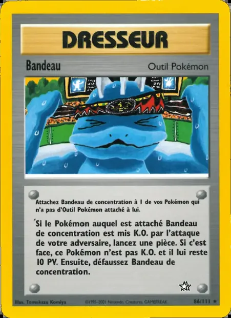 Bandeau, carte Pokémon NG 86 — extension Neo Genesis