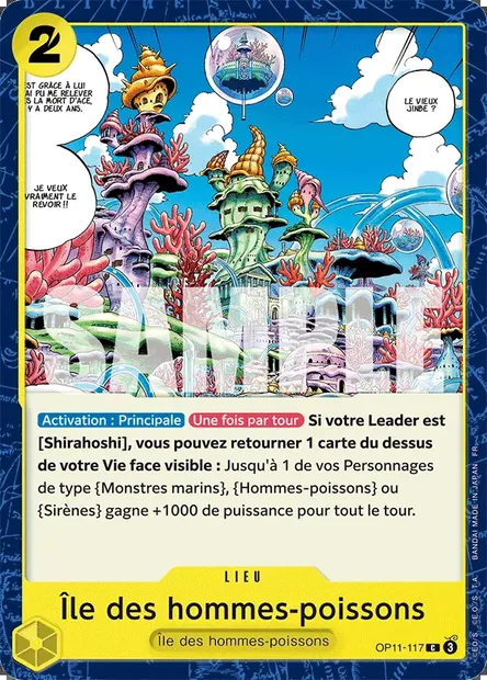 Île des hommes-poissons, carte One Piece OP11-117 — extension DES POINGS VIFS COMME L'ÉCLAIR