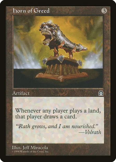 Cor d'avidité, carte Magic STH 135 — extension Forteresse