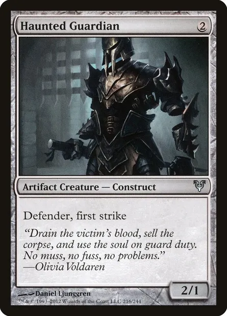 Haunted Guardian, Magic card AVR 216 — Avacyn Restored set