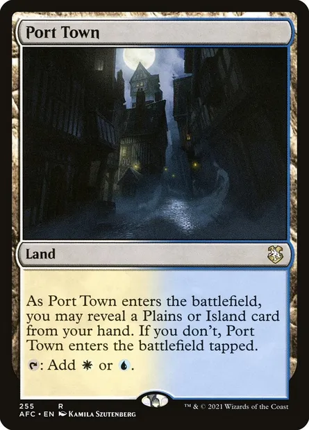 Port Town, Magic card AFC 255 — Forgotten Realms Commander set