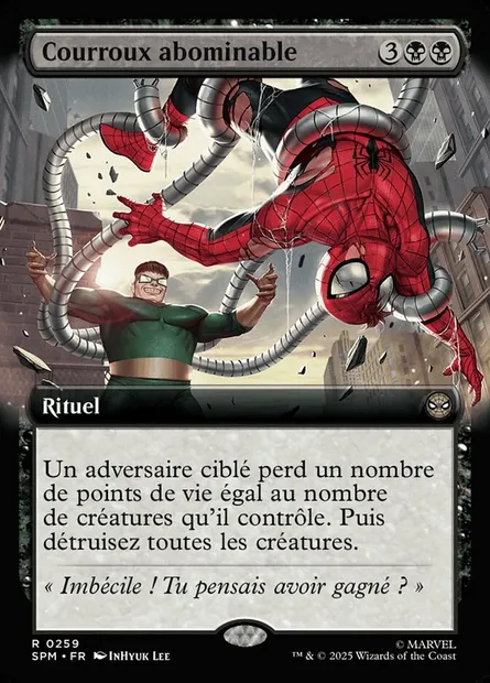 Courroux abominable, carte Magic SPM 259 — extension Marvel's Spider-Man