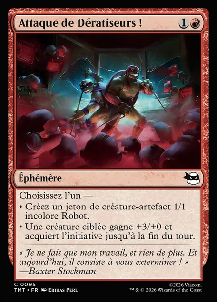 Attaque de Dératiseurs !, carte Magic TMT 95 — extension Teenage Mutant Ninja Turtles