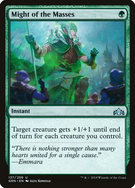 Might of the Masses, Magic card GRN 137 — Guilds of Ravnica set