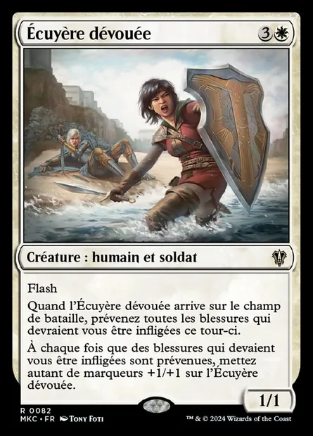 Écuyère dévouée, carte Magic MKC 82 — extension Murders at Karlov Manor Commander