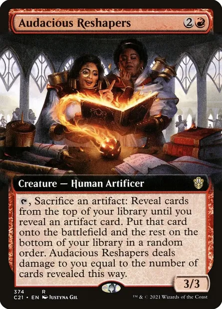 Audacious Reshapers, Magic card C21 374 — Commander 2021 set