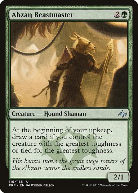 Abzan Beastmaster, Magic card FRF 119 — Fate Reforged set