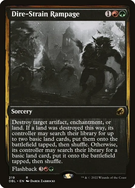 Dire-Strain Rampage, Magic card DBL 219 — Innistrad: Double Feature set