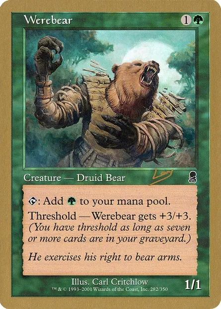 Werebear, Magic card WC02 rl282 — World Championship Decks 2002 set