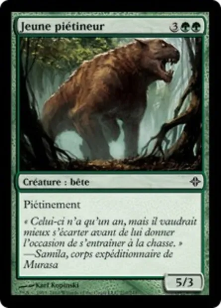 Jeune piétineur, carte Magic ROE 210 — extension L'ascension des Eldrazi