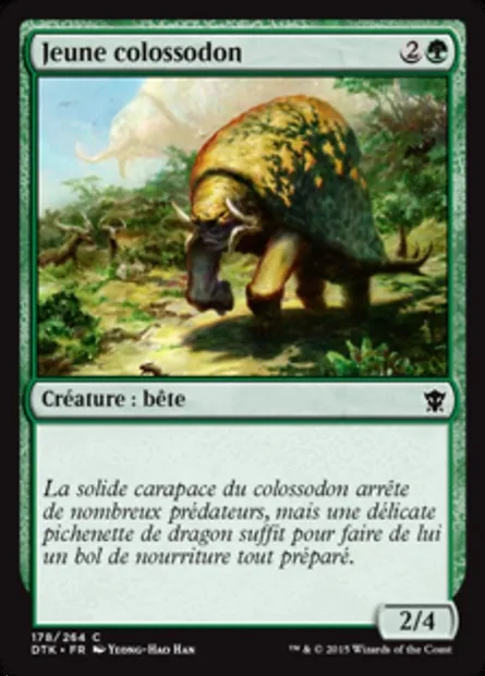 Jeune colossodon, carte Magic DTK 178 — extension Les Dragons de Tarkir
