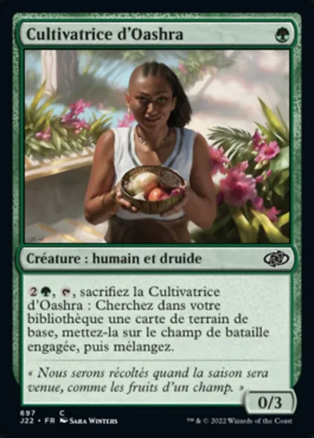 Cultivatrice d'Oashra, carte Magic J22 697 — extension Jumpstart 2022
