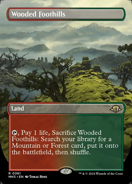 Wooded Foothills, Magic card MH3 361 — Modern Horizons 3 set
