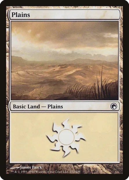 Plains, Magic card SOM 232 — Scars of Mirrodin set