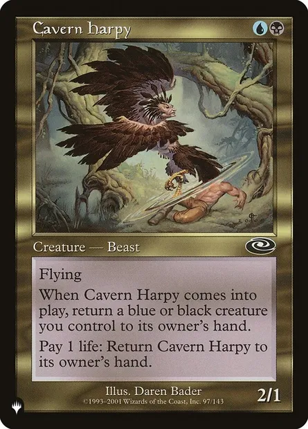 Cavern Harpy, Magic card PLS 97 — The List set