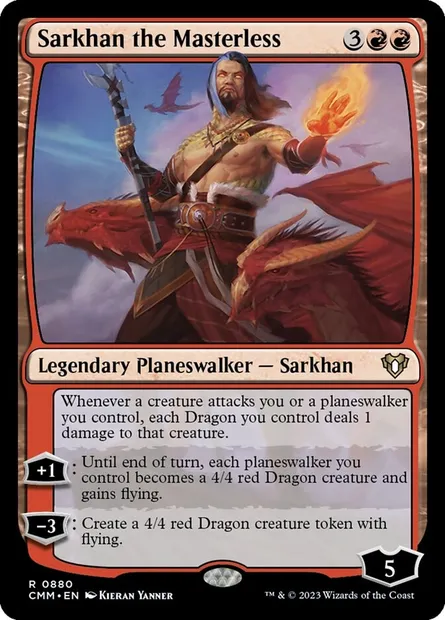 Sarkhan the Masterless, Magic card CMM 880 — Commander Masters set