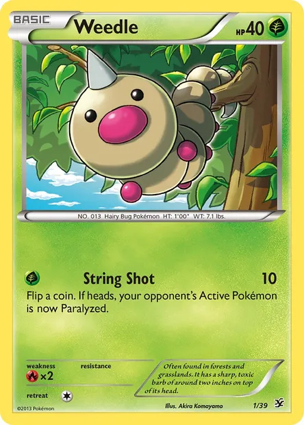 Weedle, Pokémon card KSS 1 — Kalos Starter Set set