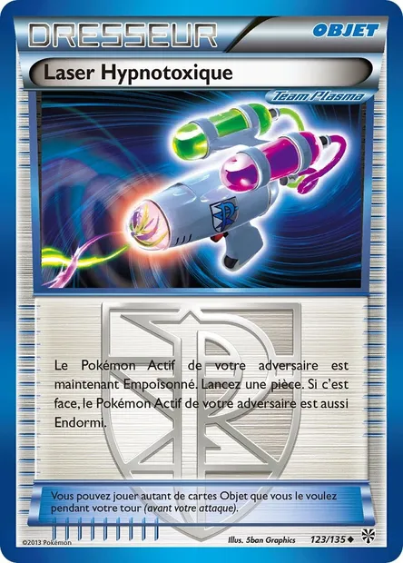 Laser Hypnotoxique, carte Pokémon PLS 123 — extension Tempète Plasma