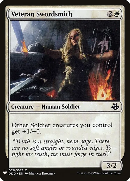 Veteran Swordsmith, Magic card PLST DDO-28 — The List set