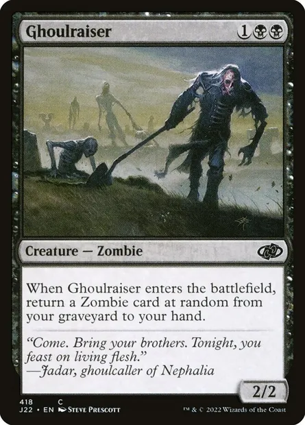Ghoulraiser, Magic card J22 418 — Jumpstart 2022 set