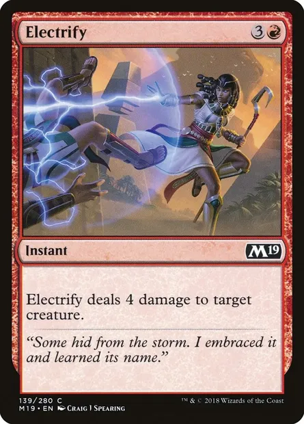Electrify, Magic card M19 139 — Core Set 2019 set