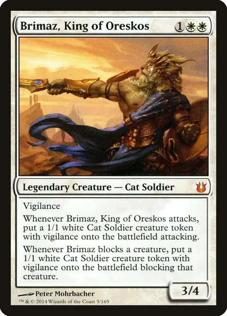 Brimaz, King of Oreskos, Magic card BNG 5 — Born of the Gods set