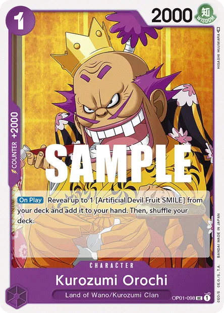 Orochi Kurozumi, carte One Piece OP01-098 — extension ROMANCE DAWN