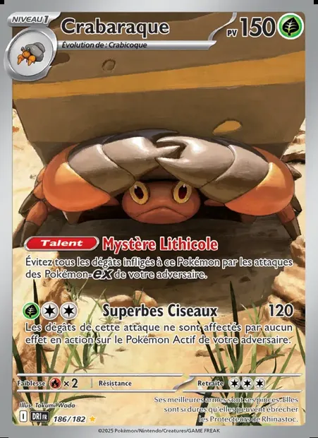 Crabaraque, carte Pokémon DRI 186 — extension Rivalités Destinées
