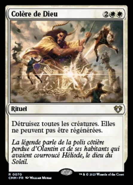 Colère de Dieu, carte Magic CMM 70 — extension Commander Masters