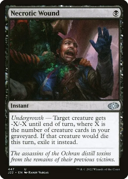 Necrotic Wound, Magic card J22 447 — Jumpstart 2022 set