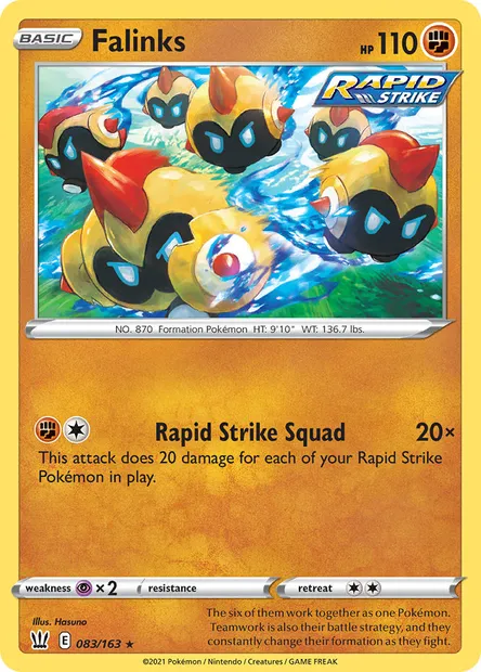 Falinks, Pokémon card BST 83 — Battle Styles set