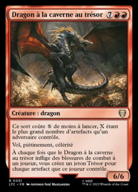 Dragon à la caverne au trésor, carte Magic LTC 31 — extension Tales of Middle-earth Commander
