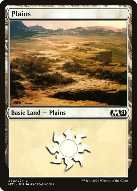 Plains, Magic card M21 262 — Core Set 2021 set