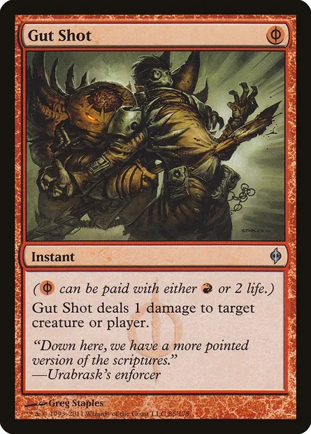 Gut Shot, Magic card NPH 86 — New Phyrexia set
