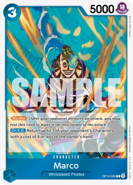 Marco, One Piece card OP10-055 — ROYAL BLOOD set