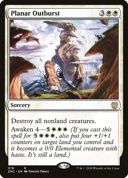 Planar Outburst, Magic card ZNC 19 — Zendikar Rising Commander set