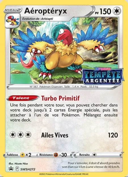 Aéroptéryx, carte Pokémon SWSH 272 — extension Promo SWSH